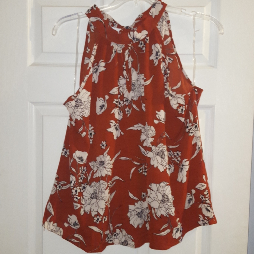 Zenobia Floral Sleeveless Blouse, 2XL